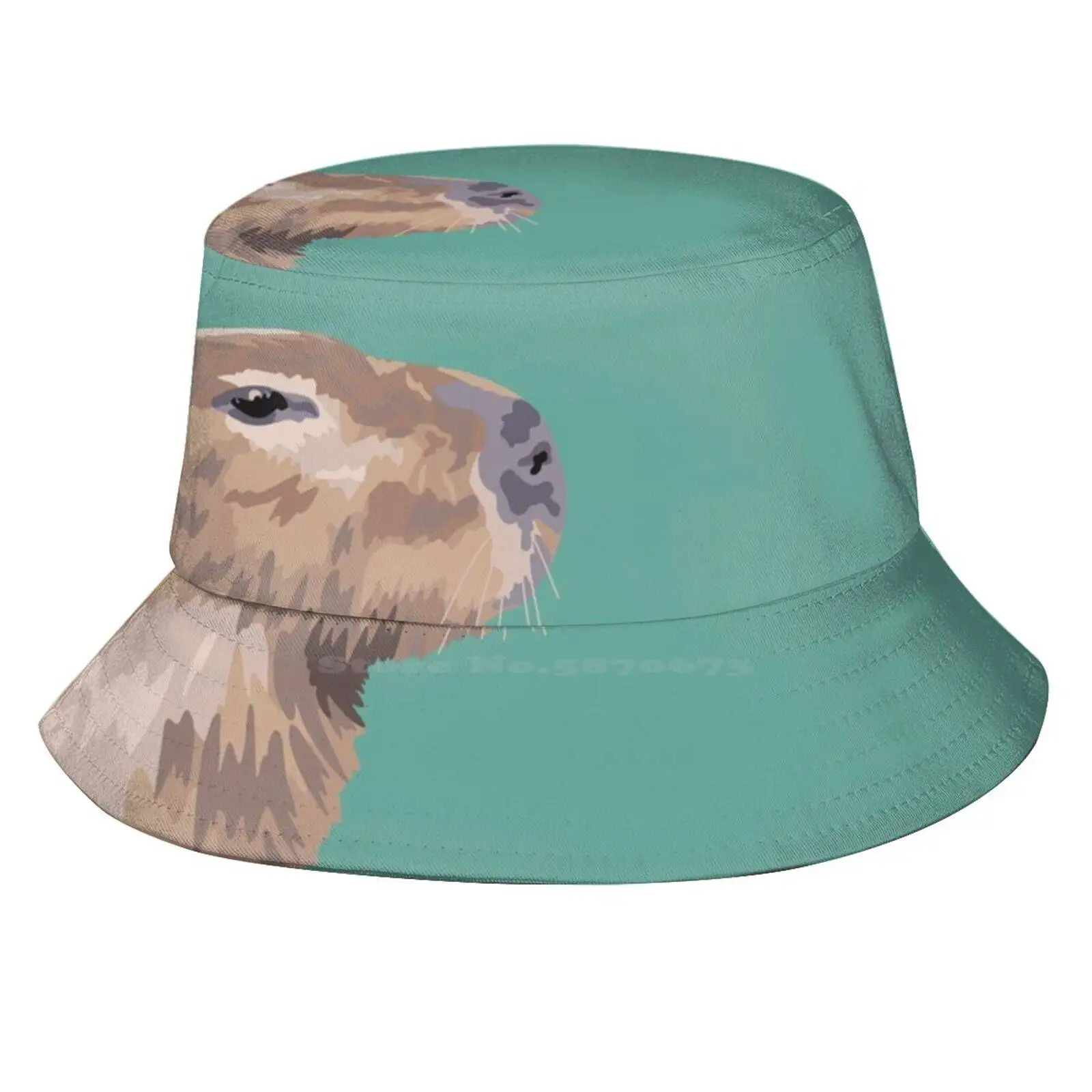 Capybara Portrait Sun Cap Fisherman Hat Bucket Hats Capybara Portrait Giant Guinea Pig Zookeeper Geocreate Animal Wildlife