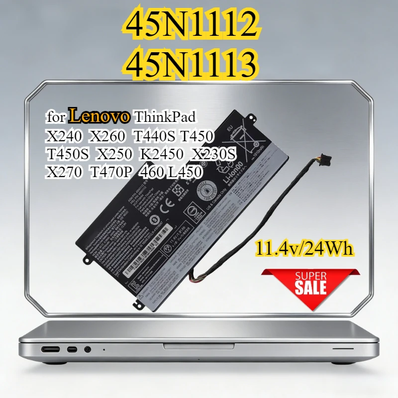 45N1112 45N1113 Replacement Laptop Battery for Lenovo ThinkPad X240 X260 T440S T450 T450S X250 K2450 X230S X270 T470P 460 L450