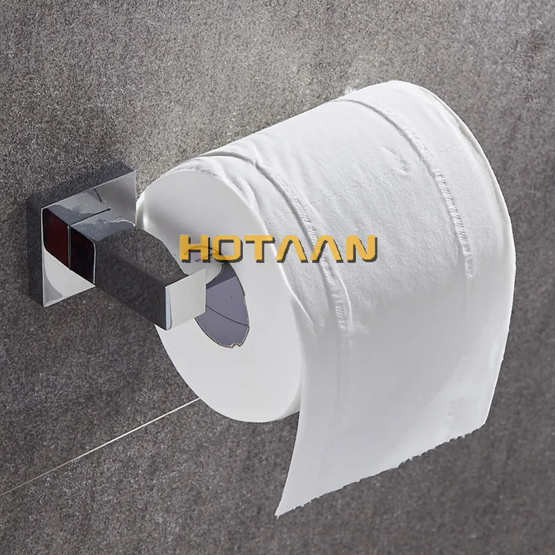 Bathroom Lavatory Toilet Paper Roll Holder Wall Mount  Polished Chrome Stainless Steel YT-11392-S