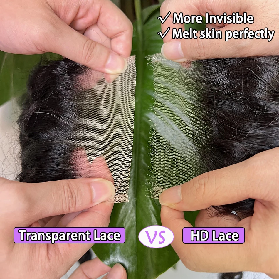 Глубокая волна 4x6 Невидимая HD кружевная застежка Человеческие волосы Предварительно выщипанные отбеленные узлы Кружева Натуральный черный цвет 100% необработанные человеческие волосы