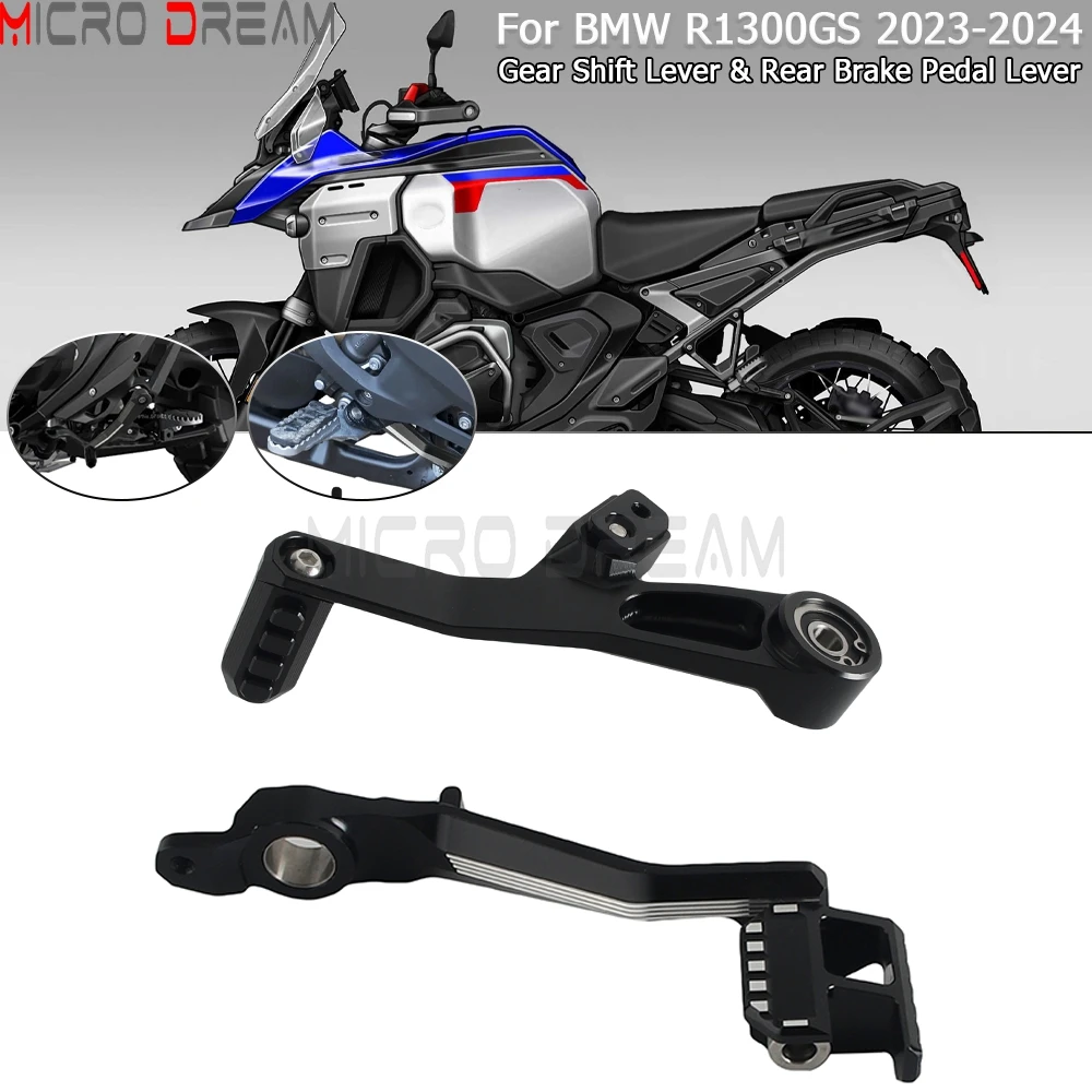 

Для BMW R1300GS R 1300 R1300 GS 2023 2024, рычаг переключения передач с ЧПУ, алюминиевые задние тормозные педали, рычаги управления, детали мотоцикла