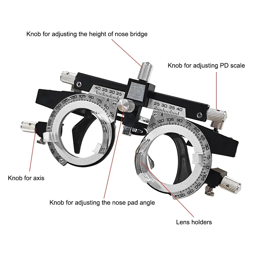 Optometryczna ramka próbna Regulowana ramka optyczna dla optyka Odpowiednie i wygodne dopasowanie Zakres regulacji PD 48-80 mm AF-4880A