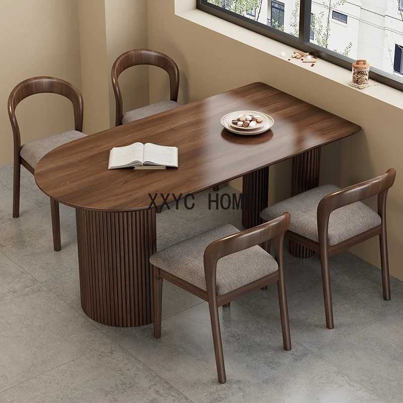 Island Dining Table Nordic Wooden Modern Office Dining Table Reception Wall Table Basse Bois Home Furniture YN50DT