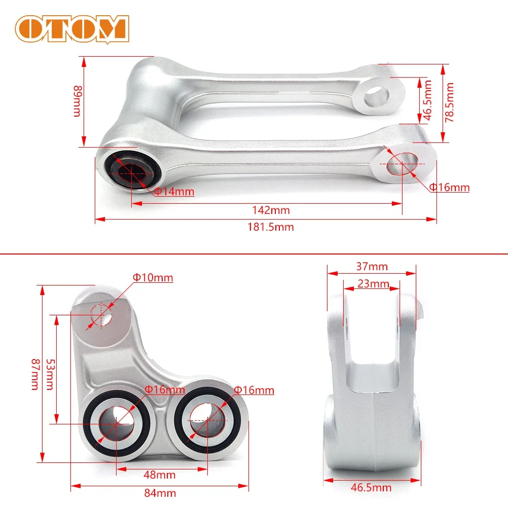 OTOM Motorcycle Linkage ARM Pull Rod Triangle Lever Forged Swingarm Rear Suspension For YAMAHA YZ250F YZ250FX YZ450F WR250F 2024