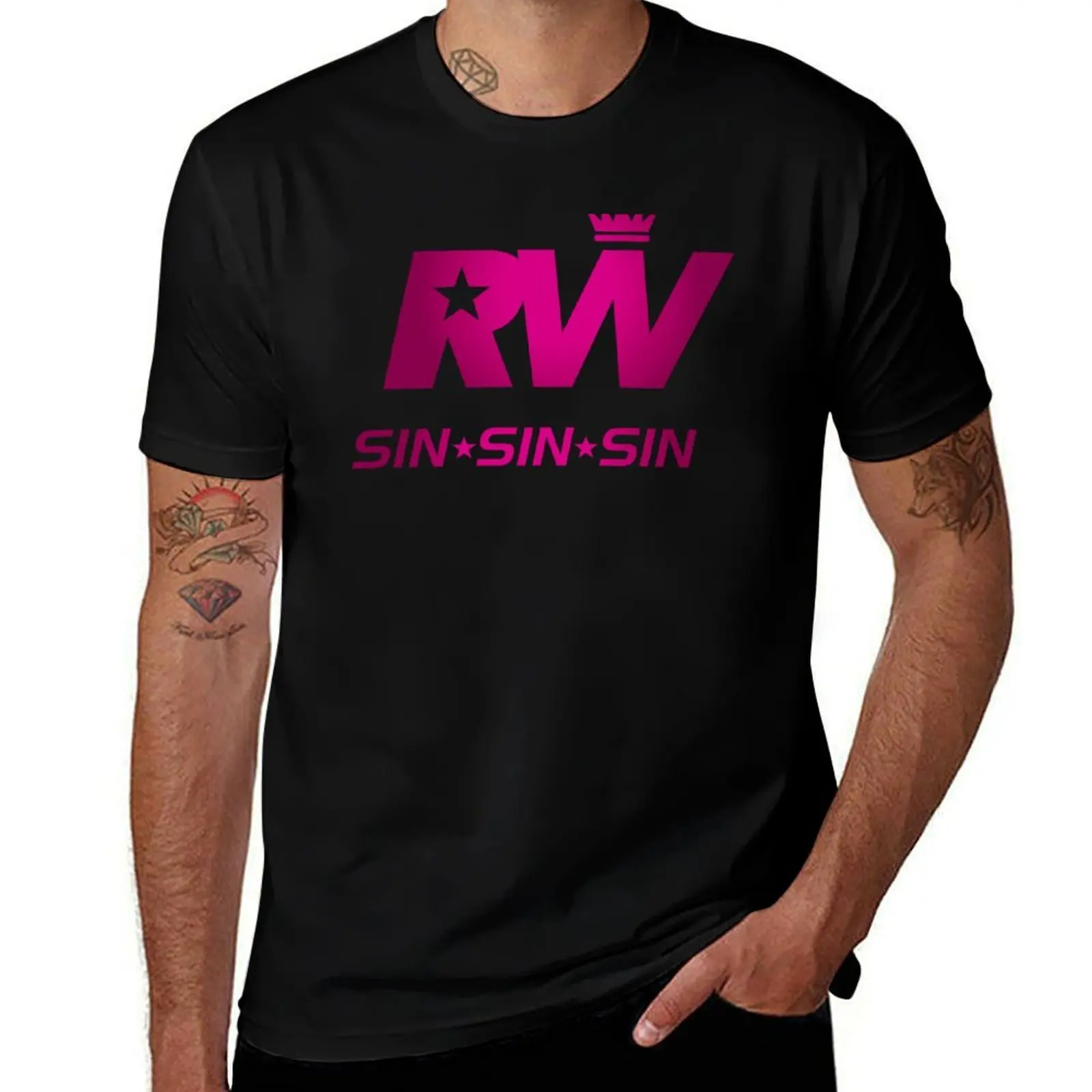 Robbie Williams. Sin Sin Sin T-Shirt Heavy Duty Casual Work Tee T-Shirt