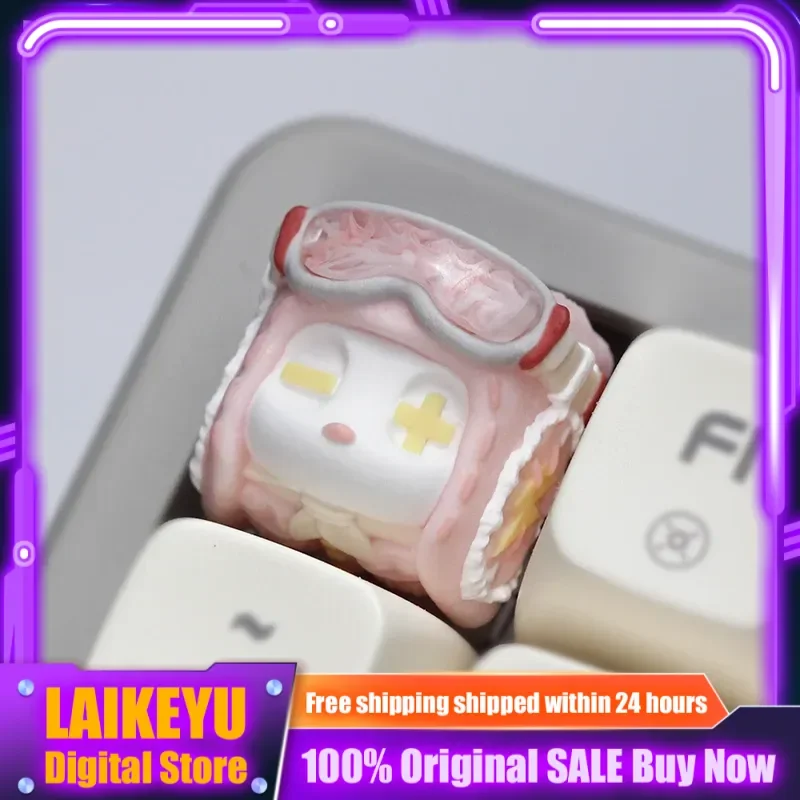 

Тематические колпачки для клавиш серии мультфильмов, механические клавиатуры, многослойный клей, игровая клавиатура для ПК, коллекция подарочных колпачков для клавиш на заказ