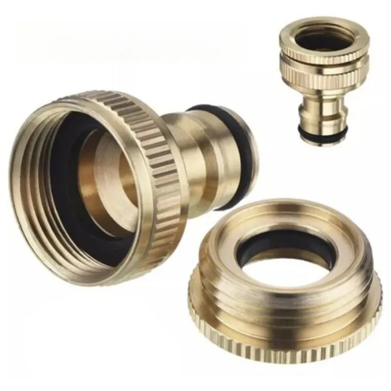3/4 Inch Brass Threaded Hose Fittings , Garden Water Pipe Connector, High Pressure Washer Irrigation Watering Accessories