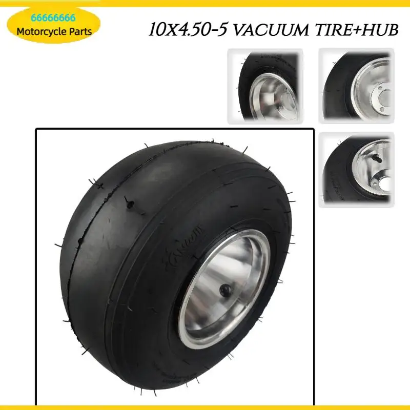 Go Kart Tire Front Wheel 10x4.50-5 Rear Wheel  Drift Go Kart Vacuum Tire with aluminum rim
