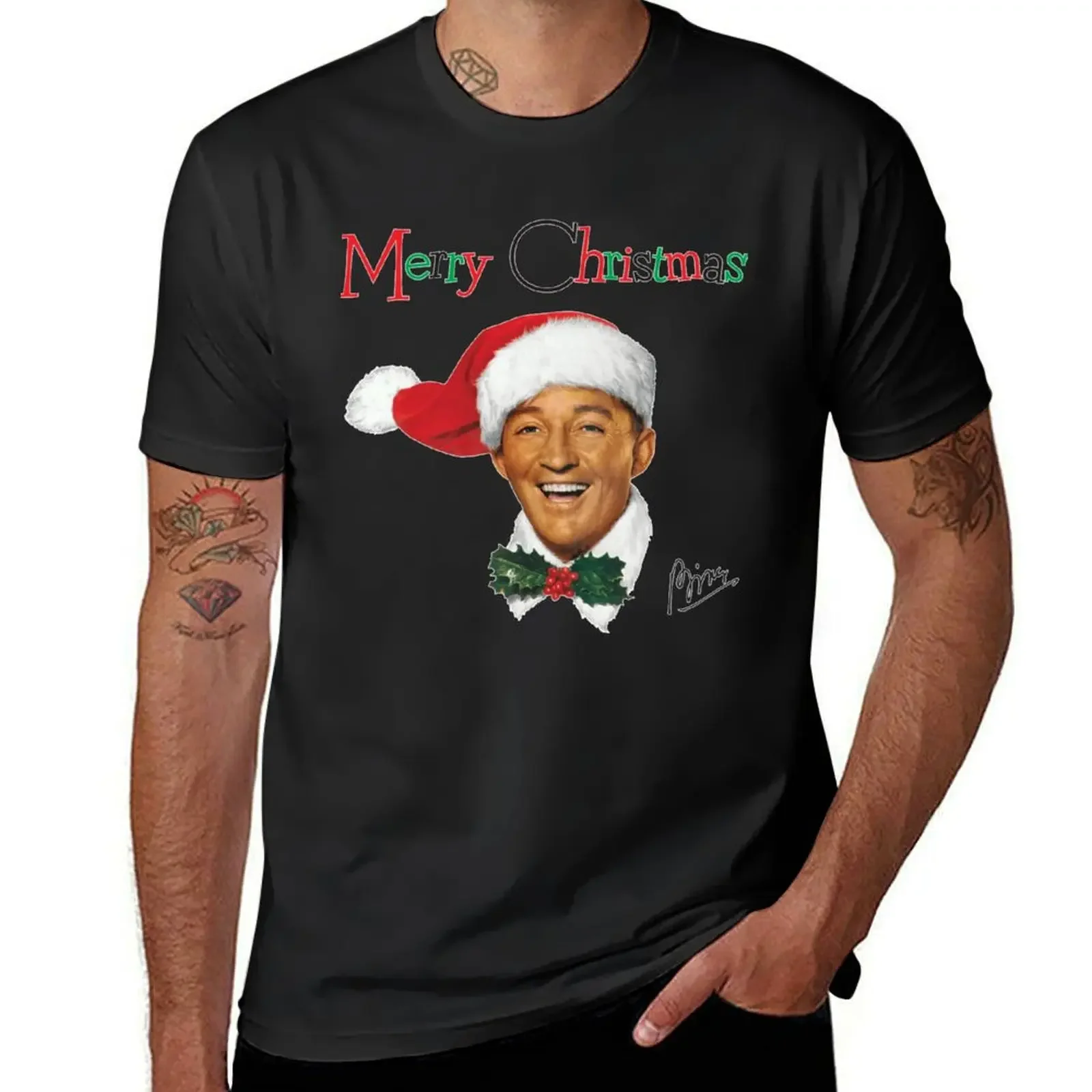 Funny Bing Crosby Merry Christmas T-Shirt graphics plus size tops plus sizes tees t shirt men