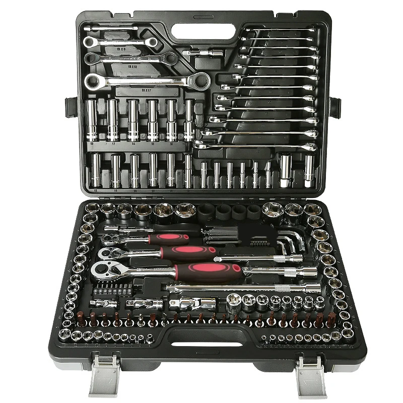 

150PCS Wrench Socket Set Tool Sets With Chrome Vanadium Socket,Quick Release Ratchet Handle,Double Use Spanners