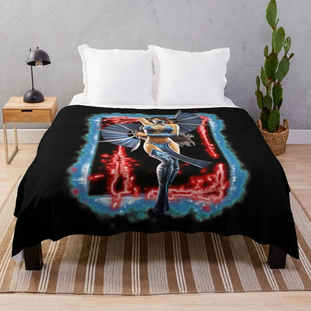 Mortal Kombat - MK9 - Kitana Art - 915207733 Throw Blanket Thins Single Baby Blankets