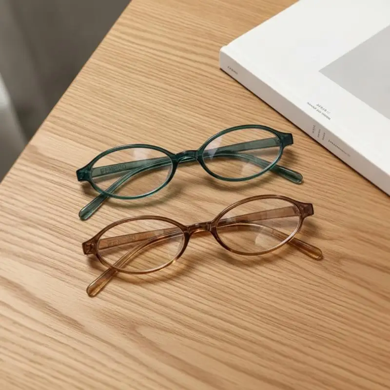Ins Hot Retro Y2K Oval Frame Glasses Women Sweet Cool Stylish Eyewear for Teenage Girls Daily Fashion Matching