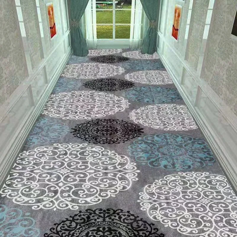 Nordic Modern Villa Long Corridor Carpet Runner Hall Passageway Home Large Rugs Stairway Comfortable Durable Washable Floor Mat