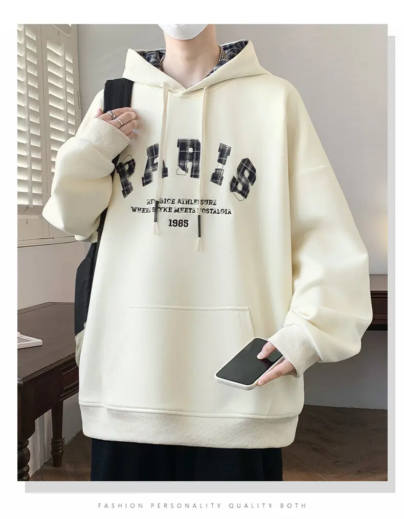 Modische Herren Casual Baumwoll-Hoodies Frühling Herbst Sport Outdoor Kapuzenpullover Streetwear Pullover Jugend Top Hoody Kleidung – Detail 17