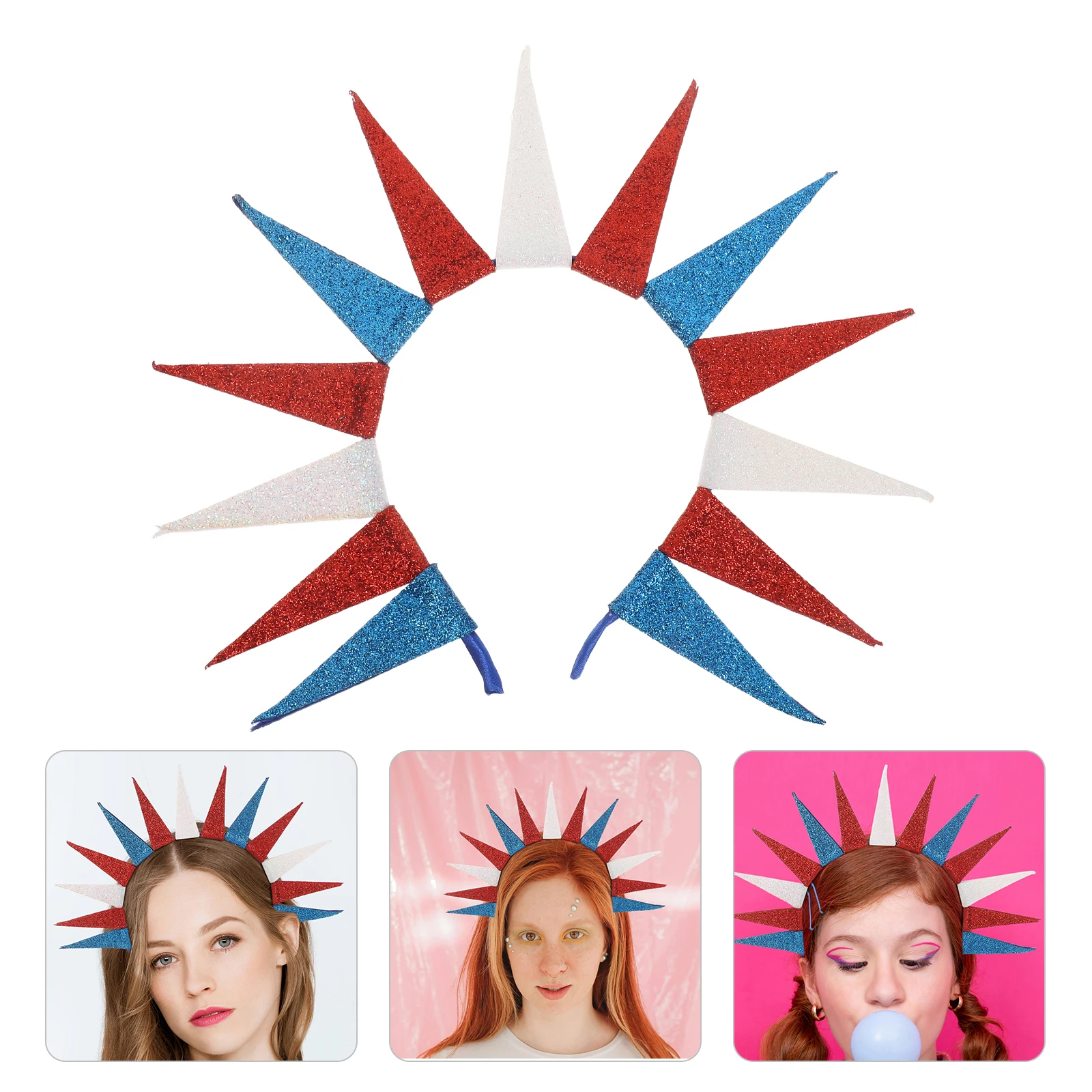 

Lady Liberty Crown Headband 4Th Of July Patriotic Party Independence Day Costume Hair Hoop For Women