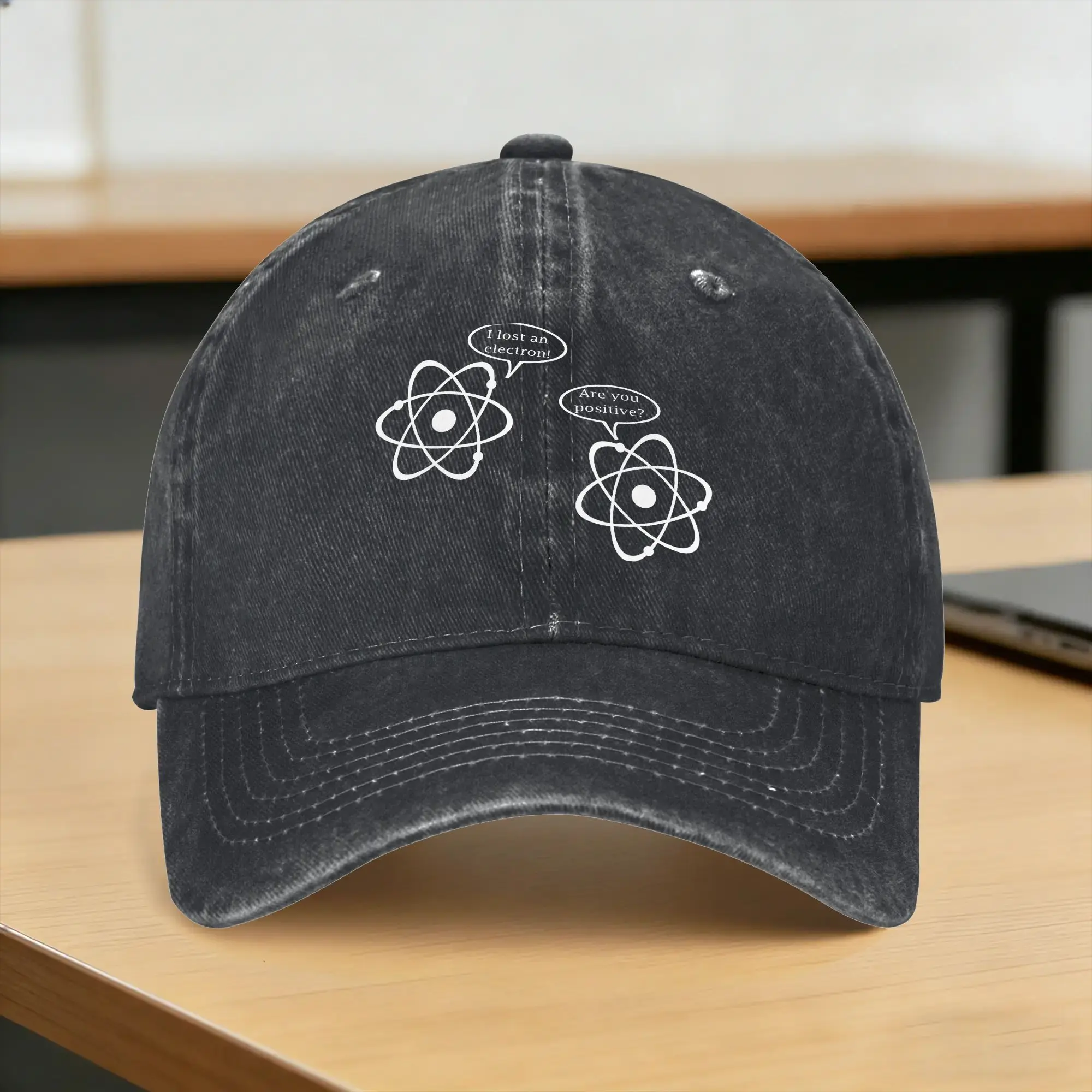 I Lost An Electron Are You Positive Funny Science Baseball Cap Sun  Hunting Camping Adjustable Washed Hip Hop Hats Baseball Caps