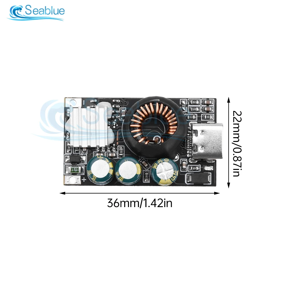 PD65W Fast Charging Module Type-C 10-30V Mobile Charge Board Car DIY Fast Charging Module Supports PD3.0 QC3.0 PPS FCP AFC