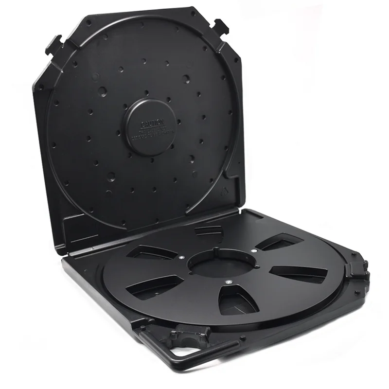A41T 10Inch Empty Take Up Reels Storage Box With 6-Hole Empty Takeup Reel Portable Protection Case For 10 Inch Sound Tapes B