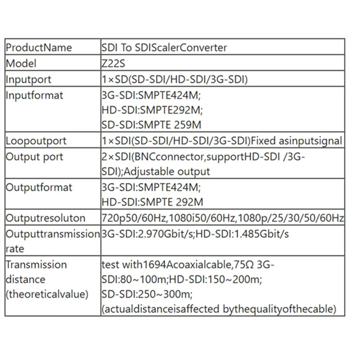 AA19 SDI to SDI Scaler Converter Professional Up Down for Cross Format Video Signal Converter for Broadcast Studio EU PLUG