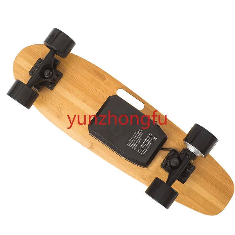 Four-wheel electric skateboard, small fish board, double rocker, wireless remote control skateboard,