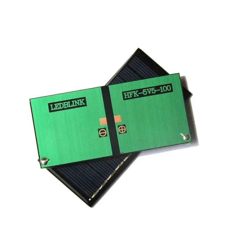 Venta al por mayor 500 Uds 0,55 W Mini paneles solares 5,5 V tamaño pequeño 95*48MM placa Solar de células solares para proyecto de energía Solar de luz Solar DIY