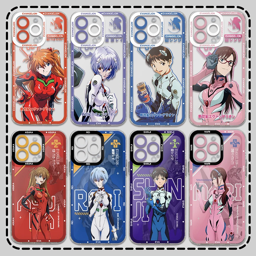 New Phone Case For Apple iPhone 15 14 13 12 11 Mini Pro Max X XR XSMax 6s 6 7 8 Plus SE Clear Cover E-evangelion V-eva A-genesis