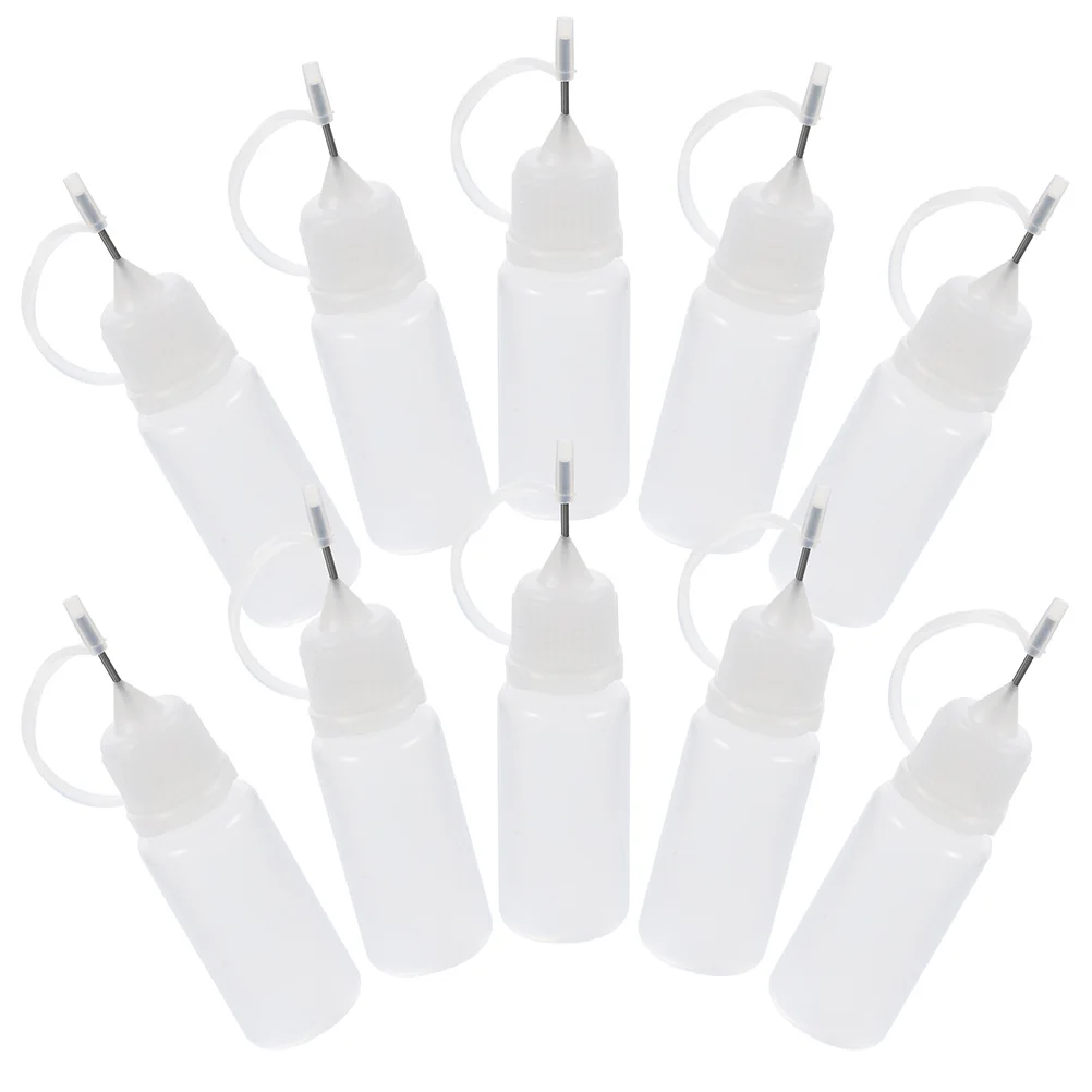 

30pcs Needle Tip Glue Bottles 10Ml Empty Squeeze Bottle For Precision Lubricating Engine Silicone Oil Dispensing Applicator