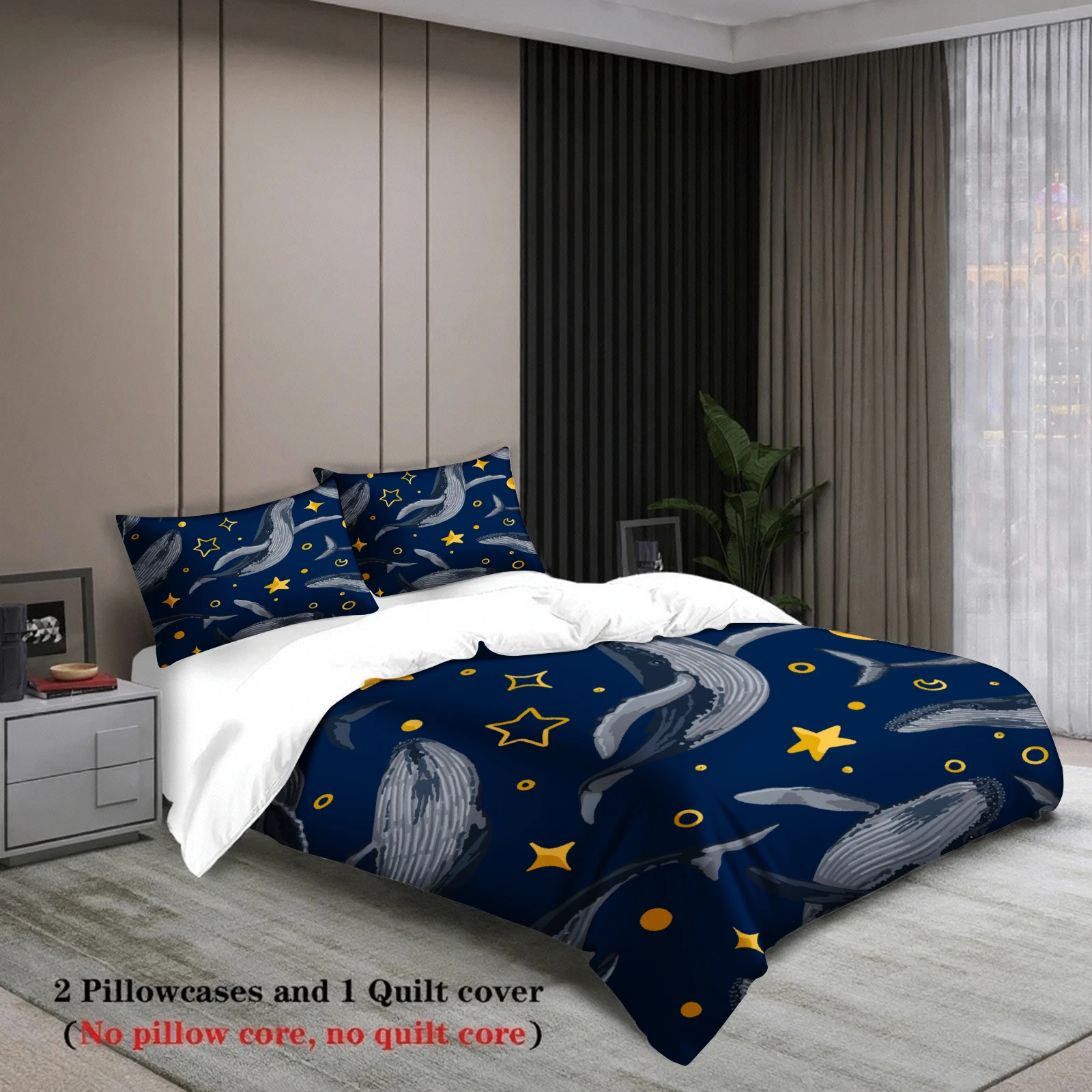 3pcs Floral Bedding Sets 3D Printed Pink Flowers Black White Stripes Duvet Cover Sets With Pillowcases No Filling