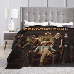 Y-Yellowstones TV Show Flannel Blanket D-Dutton Ranchs Cowboy Super Throw Blanket for Bedroom Travel Bedspread Sofa Bed Cover