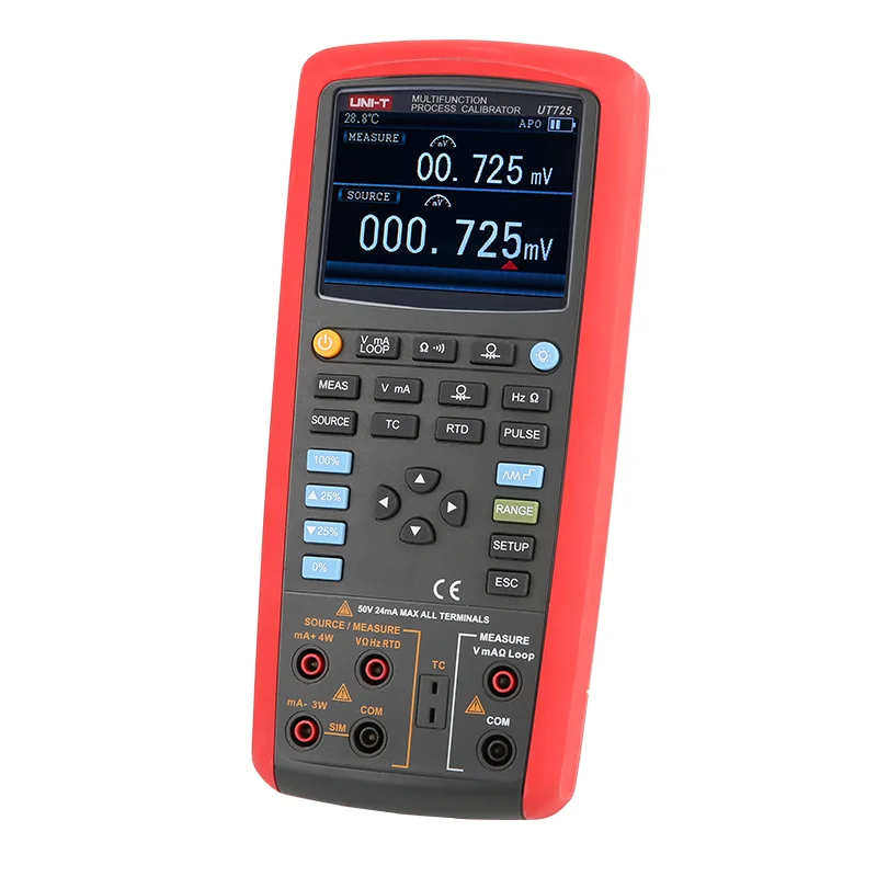 UNI-T UT725 Multifunction Process Calibrator Thermocouple / RTD / Resistance Frequency, Voltage and Current Process Calibrator