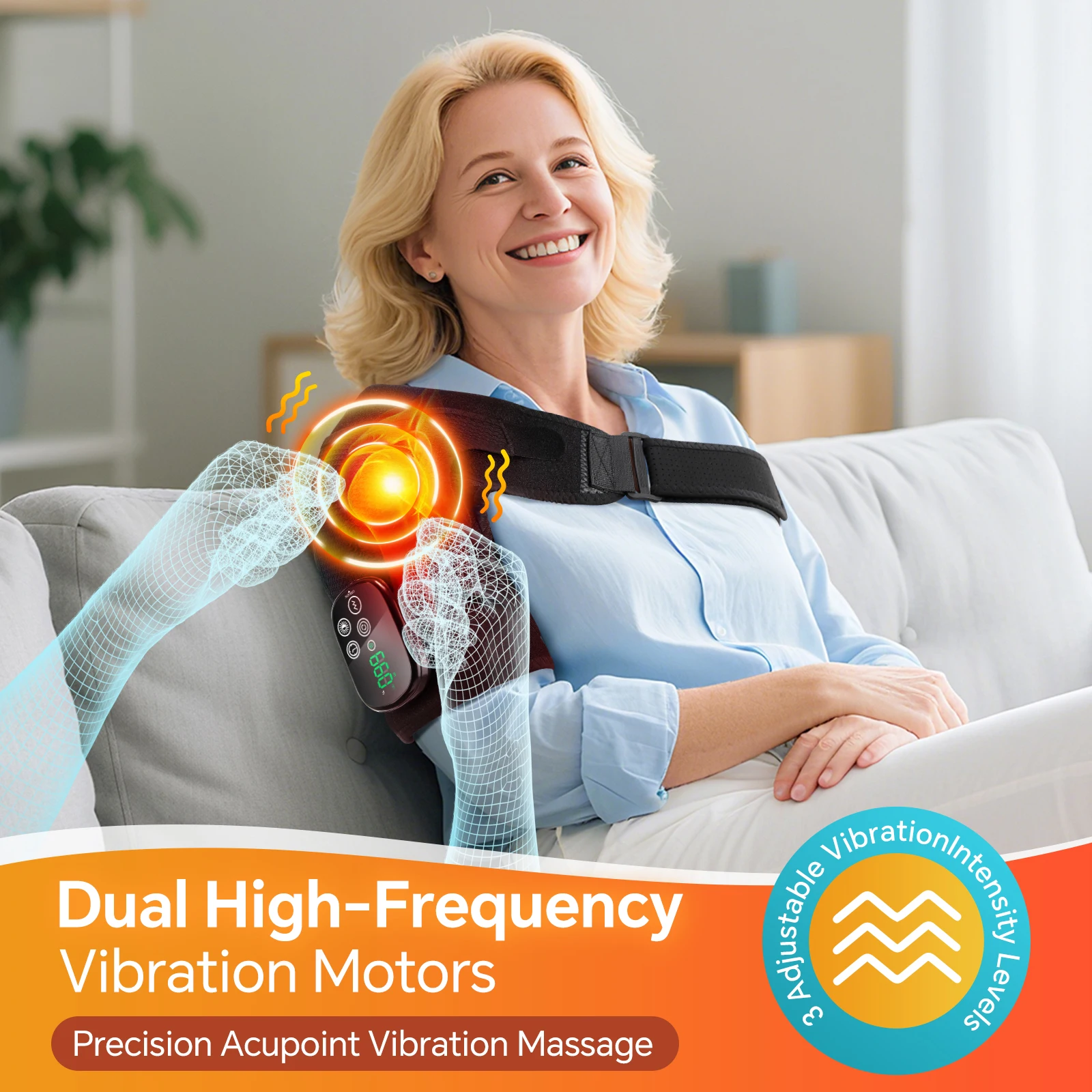 Heating and Vibration Massage Pad