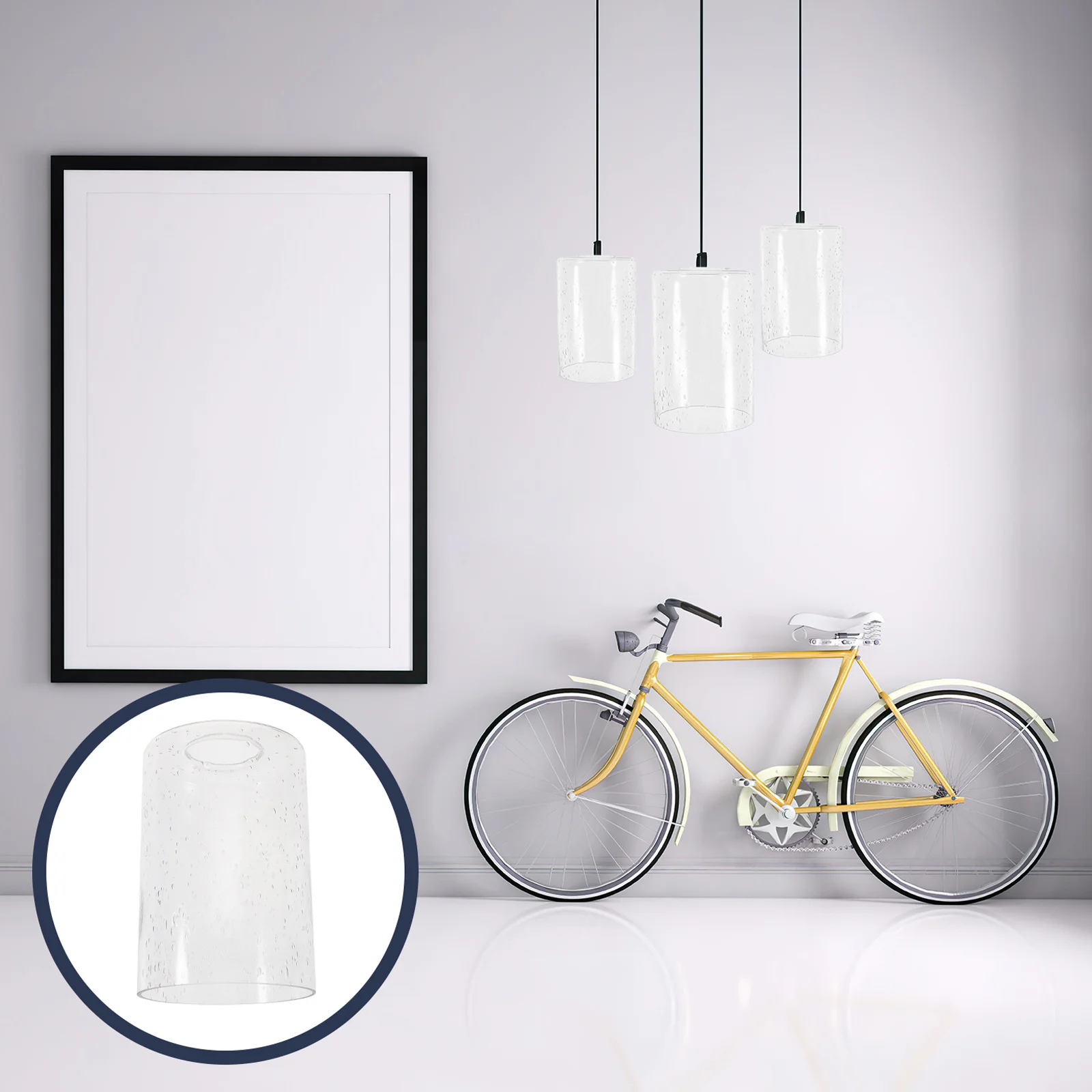 

2Pcs Glass Lamp Shade Clear Cylinder Replacement for Wall Lamp Chandelier Light Fixture Cover Modern Decorative Lightweight Easy