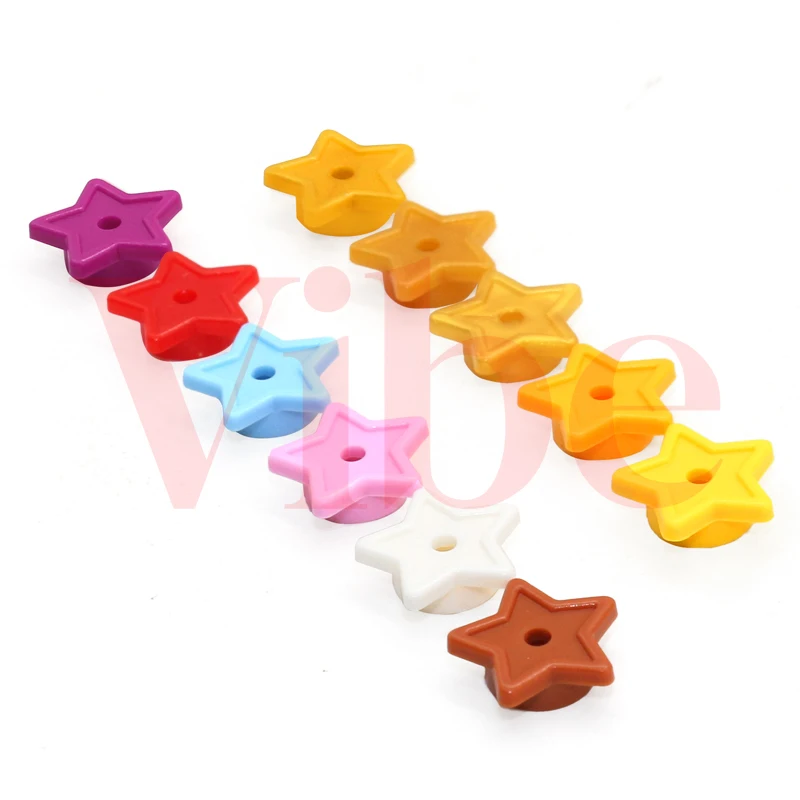100pcs Moc 11609 Plate Round 1x1 with Star and Small Pin Hole DIY Building Blocks Bricks Compatible 28619 Assmble Particle