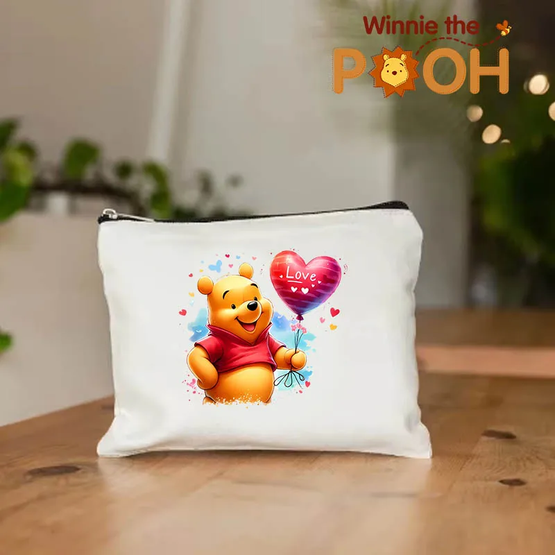 Winnie The Pooh New Women Makeup Bags Organizer Boxes Girl's Cosmetics Bag Women's Lipstick Storage  Cosmetic Bags Pencil Case