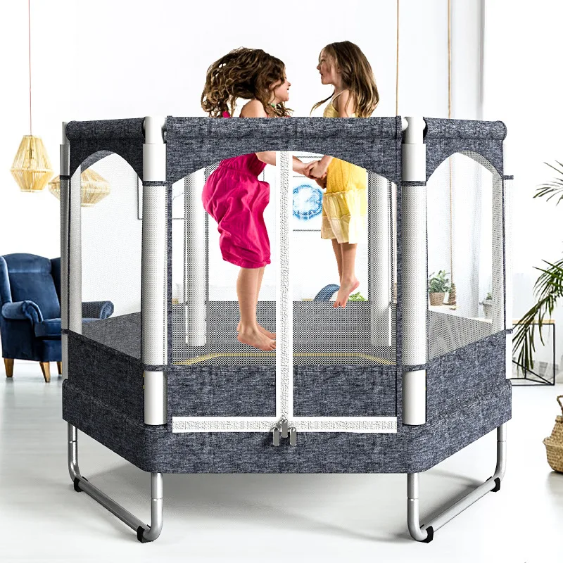 

Chinese Supplier Wholesales Indoor Kids Trampoline Safety Jumping Bungee Trampoline With Enclosed Net for Children