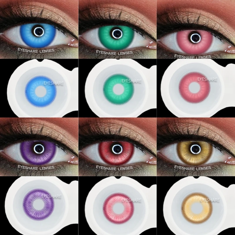EYESHARE Anime Farbe Kontaktlinsen Für Augen Cosplay Farbige Linsen Blau Verrückte Halloween Linsen Kontaktlinsen Schönheit Make-Up
