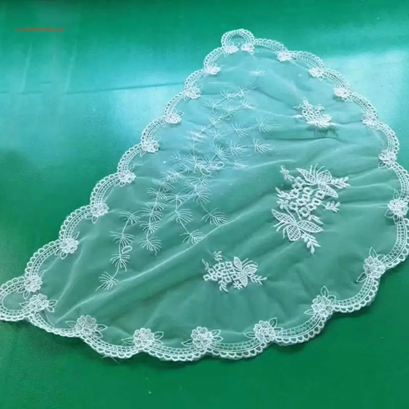 Embroidery Flower Veil for Formal Occasion Elegant Latin Mass Headscarf Wedding Veil for Lady Catholic Mantilla Veil