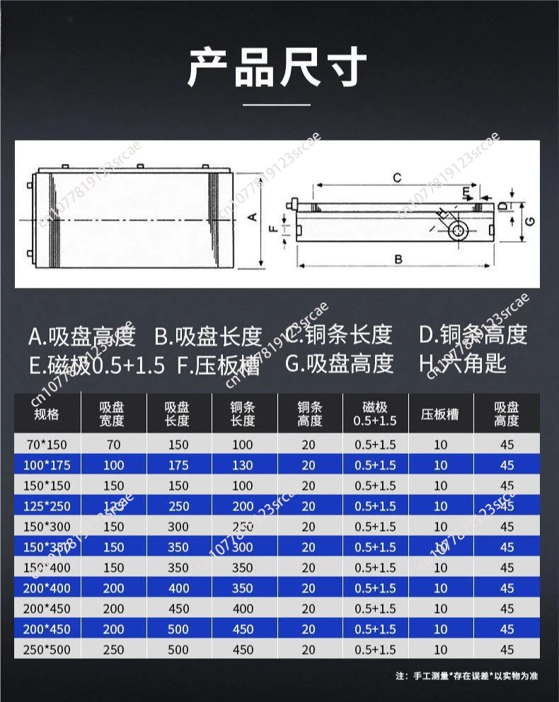 Grinding machine sine slope disk, powerful integrated adjustable angle magnetic table, permanent magnet fine suction cup tool