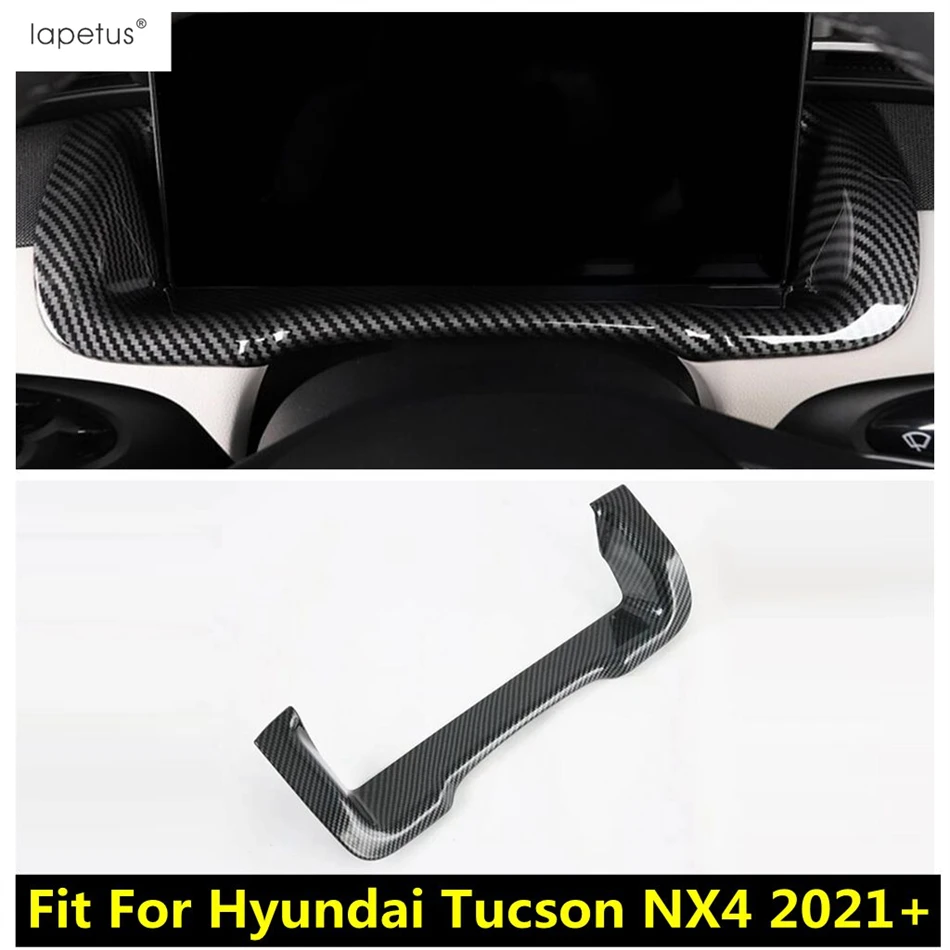 

Center Console Dashboard Frame Panel Decoration Cover Trim For Hyundai Tucson NX4 2021 - 2023 Carbon Fiber Accessories Interior