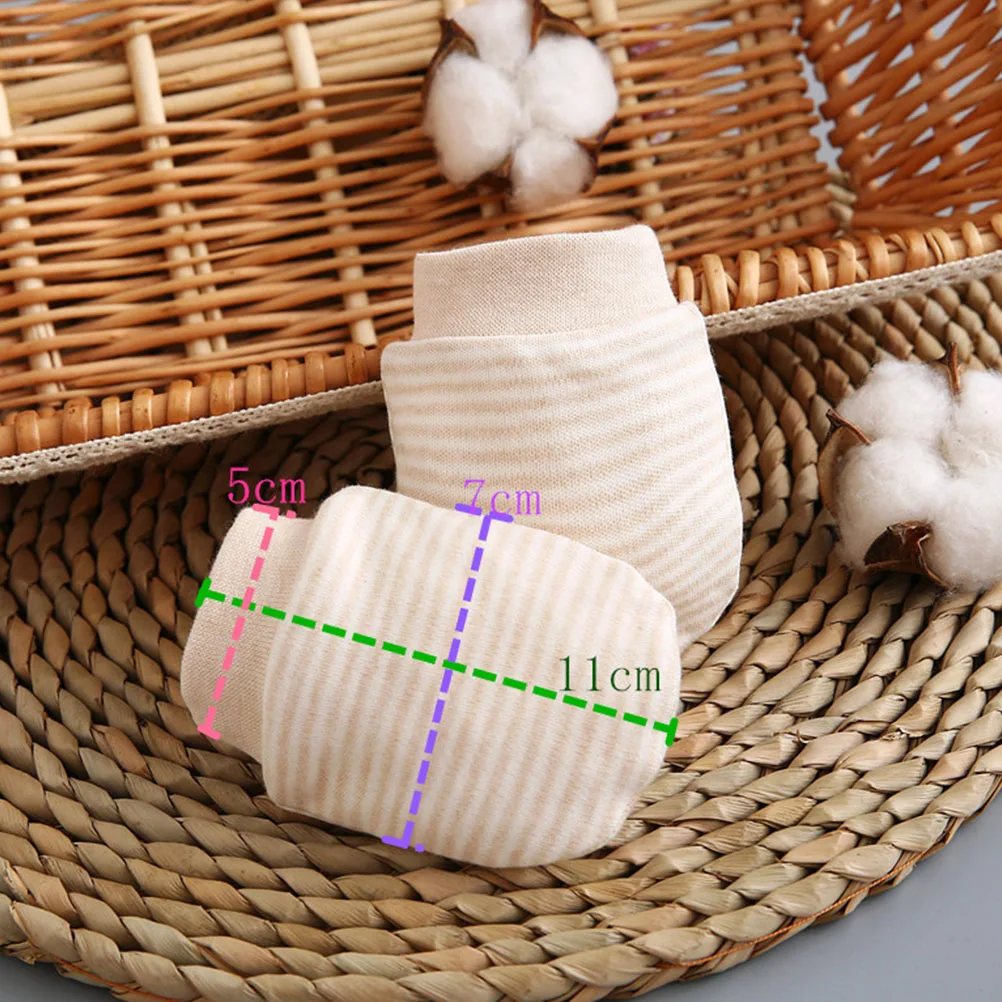 

5 Pairs Gloves Newborn Anti Scratch Newborn Gloves Mittens Soft Cotton Material Four Seasons Toddler Hand Protection