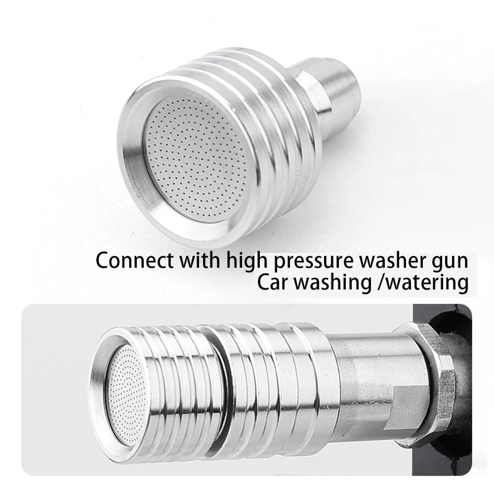 High Pressure Water Gun Nozzle Interface Stainless Steel Small Shower Blades Car Cleaning 1/4 Quick Connect Wash Garden Sprayer