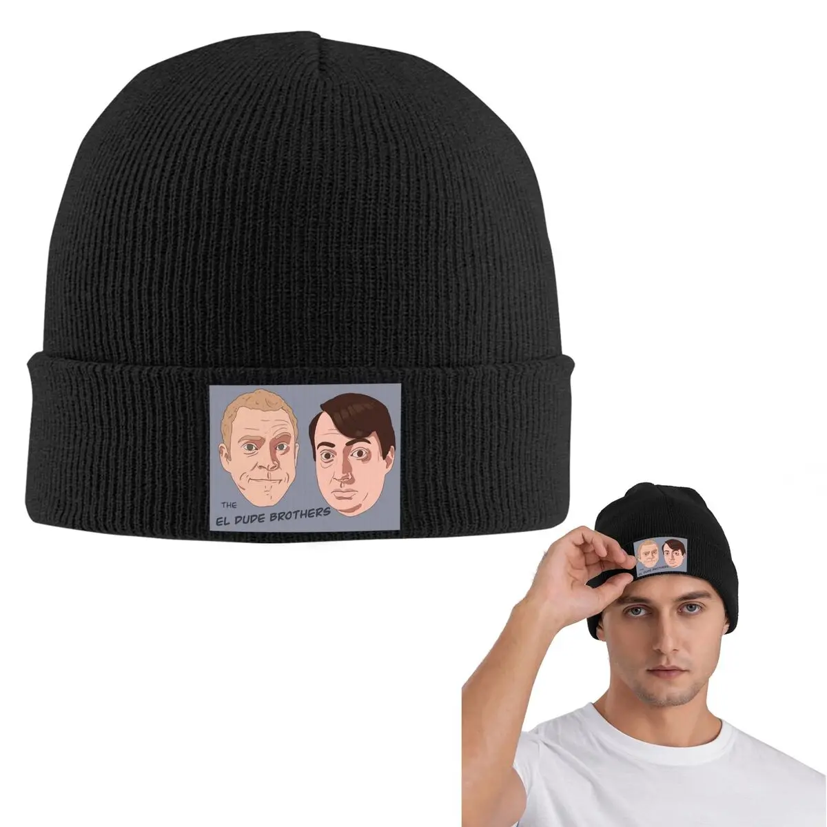 Peep Show Mark And Jez The El Dude Brothers Warm Knitted Cap Winter Knit Bonnet Hat Skullies Beanies Hip Hop Caps for Unisex
