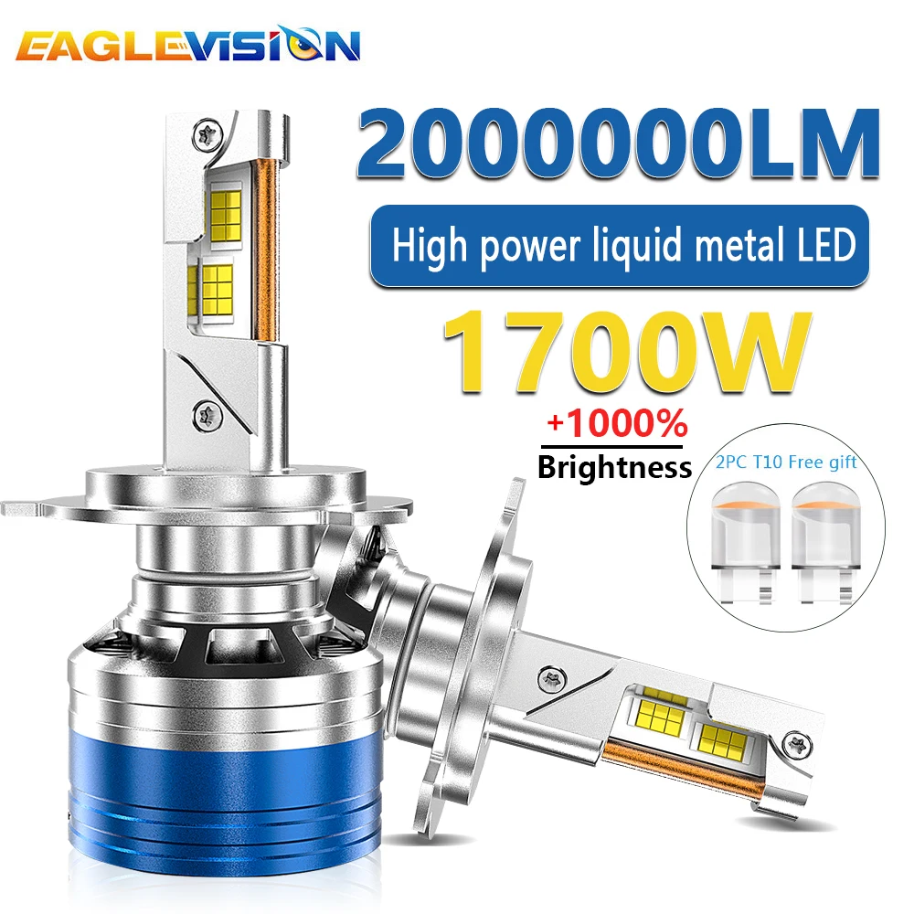 

EAGLEVISION LED headlights for car Led Canbus HeadLamp 6000K High Power 1700W Lighthouse 9005 9006 9012 H1 H4 H7 H11 12V 24V