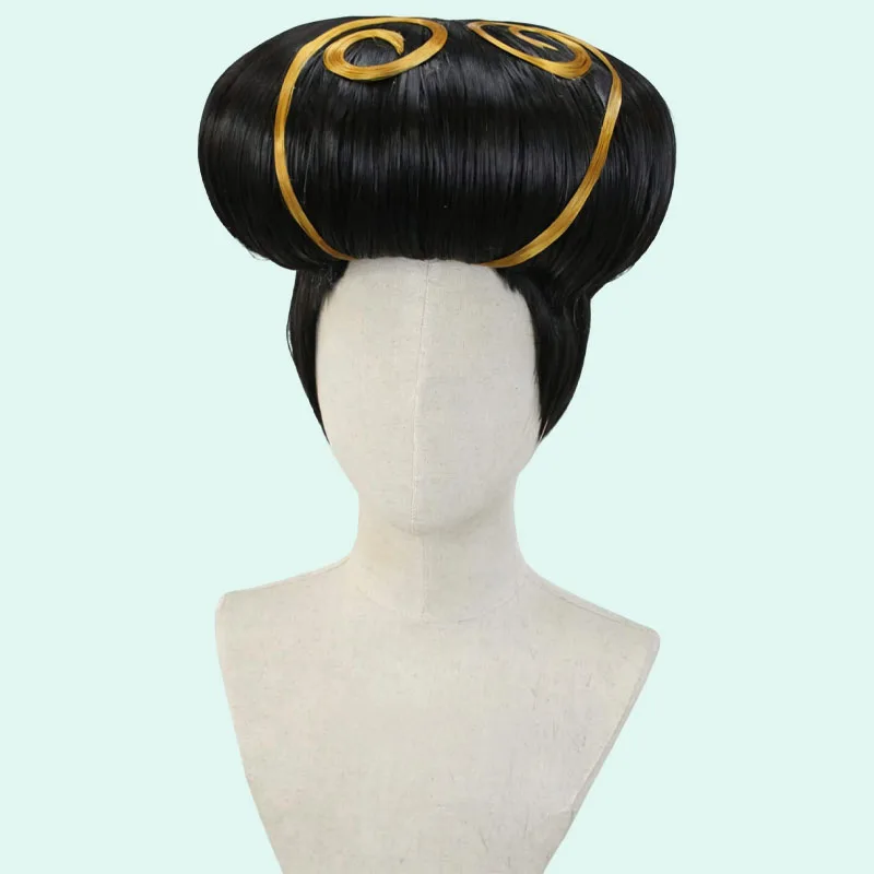 Anime JOJO Tooru Cosplay Wig Black Short Heat Resistant Synthetic Hair For Women Men Halloween Costume Party Carnival Props