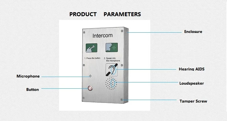 Factory Supply Hearing AIDS Audio Intercom Emergency Telephone Help Point Intercom Home Door Intercom KNZD-30IL