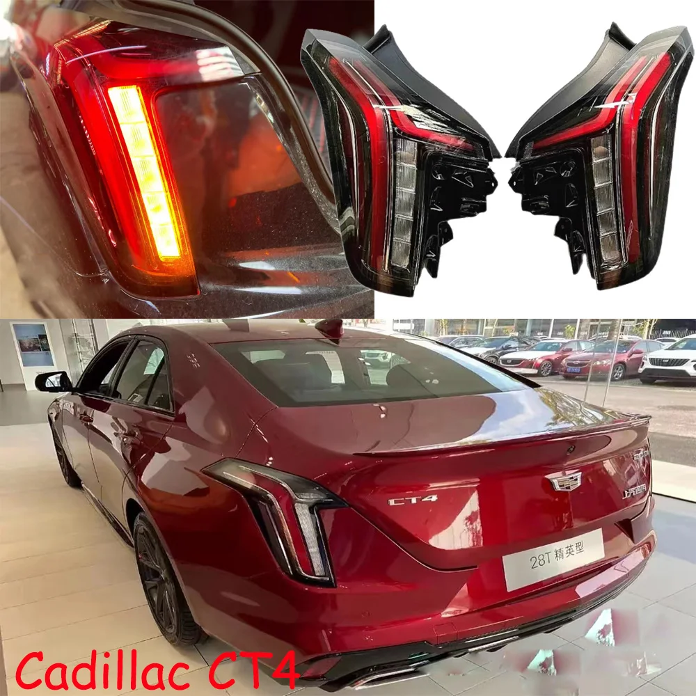 1pcs Car bupmer tail light for Cadillac CT4 taillight LED car accessories DRL fog for Cadillac CT4 rear light