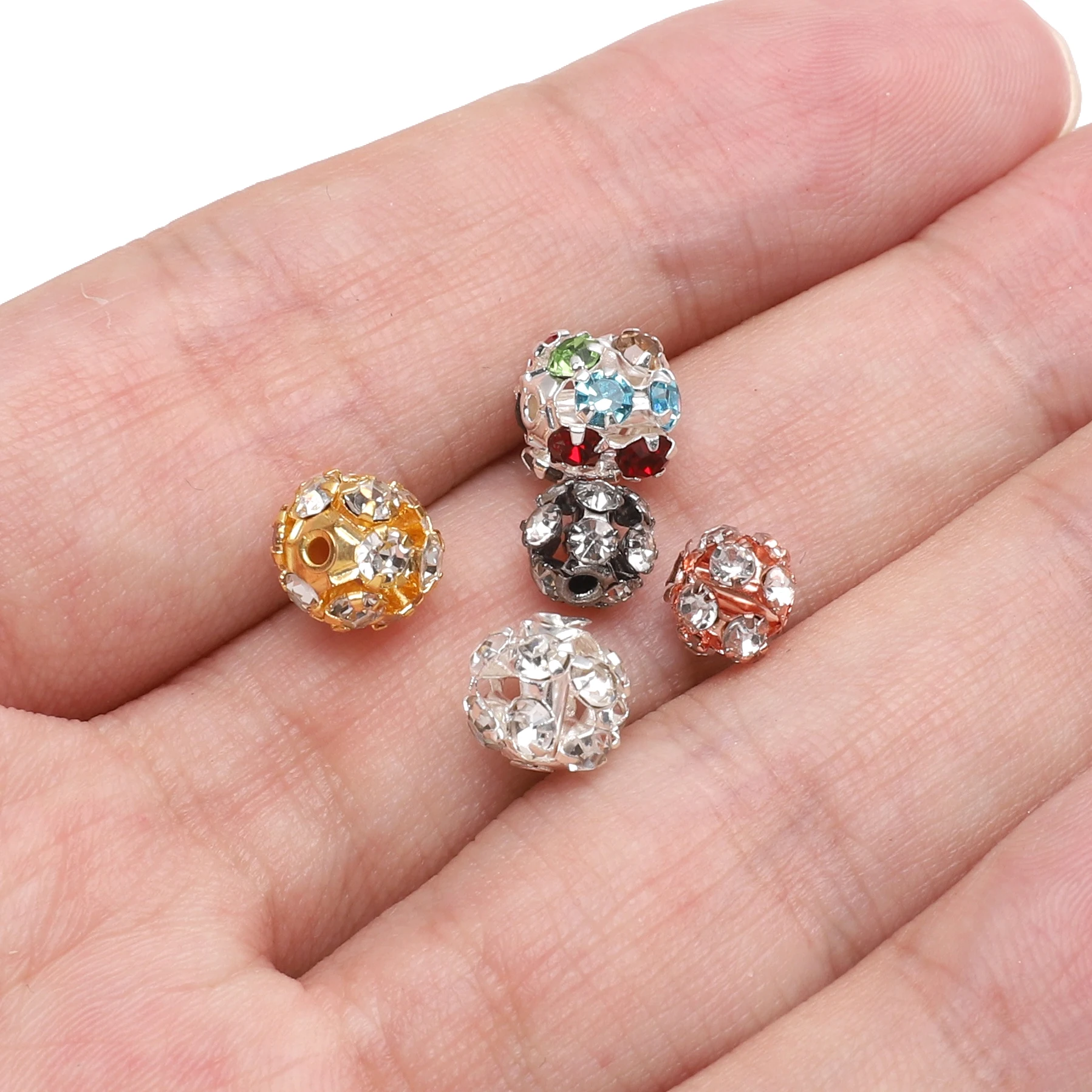

Diamond ball spacer beads diy jewelry handmade beaded necklace bracelet crystal bracelet accessories material