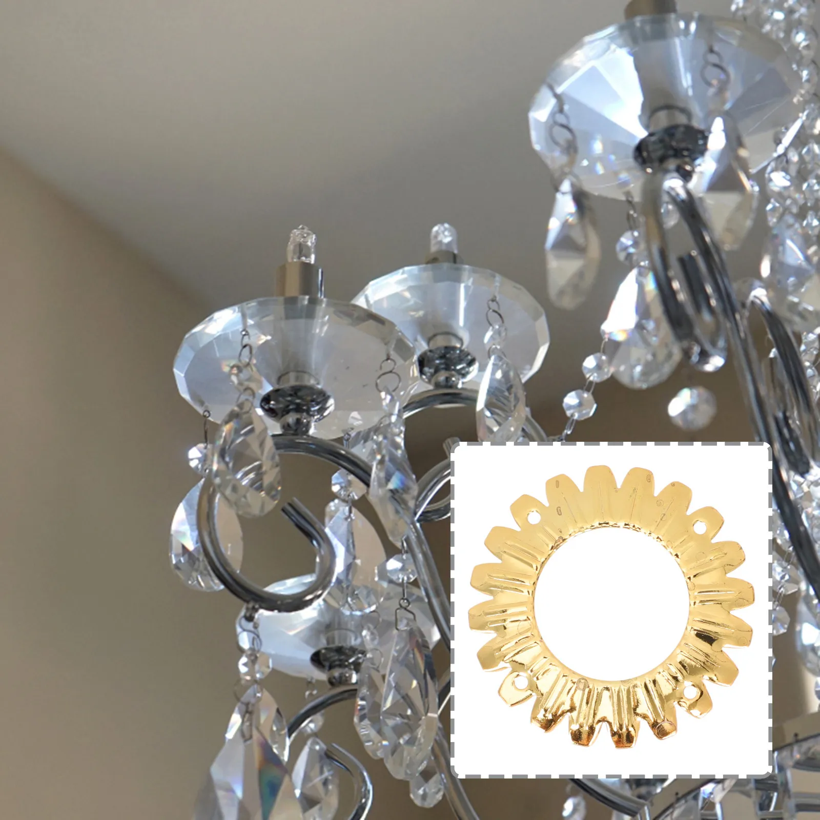 12Pcs Fine Crafted Iron Lamp Rings Versatile Lampshade Cover for Chandeliers Table Floor Lamps Light Decoration Accessories Home