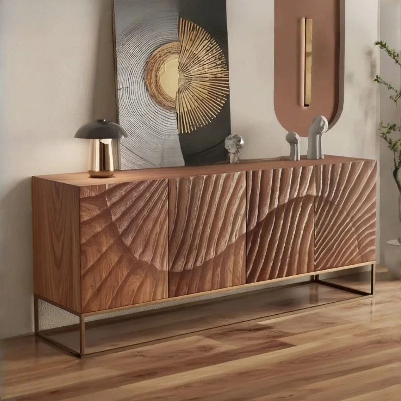 

Креативный домашний шкаф-тумба в средневековом стиле из массива дерева для прихожей, для хранения вещей