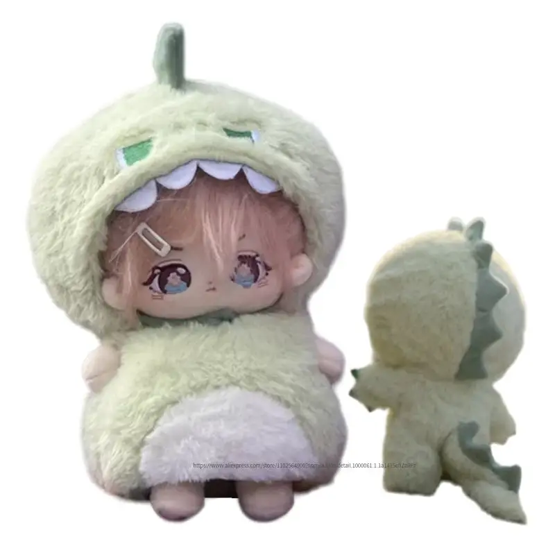 

Cute Doll Clothes for 20cm Idol Doll Outfit Accessories Green Dinosaur One-Piece Suit for Super Star Dolls Toys Collection Gift